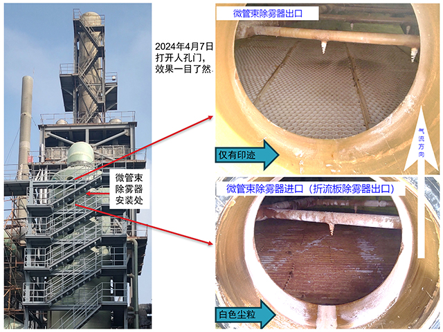 微管束除霧器用于噴霧干燥尾氣